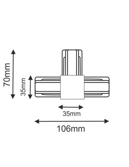Brosline Łącznik T szynoprzewodu natynkowego 1F 230V - Biały 6309 - produkt 2