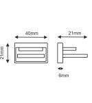 Accessories for 1 phase busbars - Brosline Surface-mounted rail termination 1F 230V - White 6311 - product 2