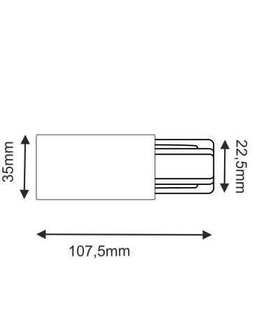 Brosline Zasilanie szynoprzewodu natynkowego 1F 230V - Czarne 6312 - produkt 2