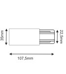 Accessories for 1 phase busbars - Brosline Surface-mounted bus power supply 1F 230V - White 6313 - product 2