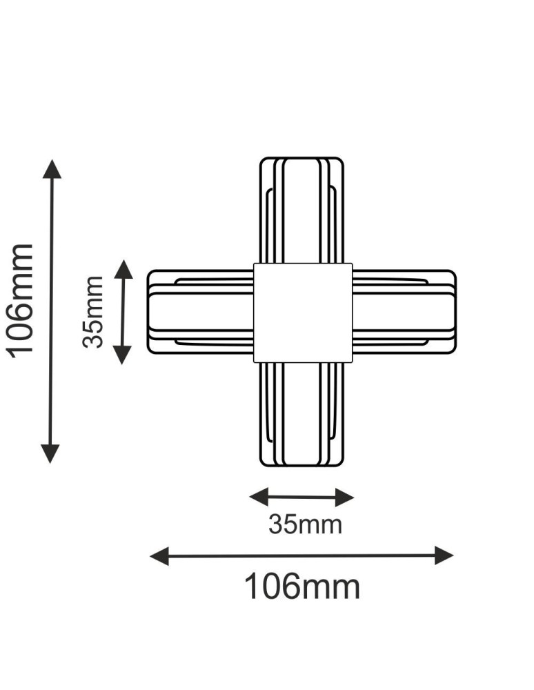 Accessories for 1 phase busbars - Brosline 1F 230V surface-mounted busbar cross-connector - Black 6335 - product kolory-swiatla.pl 2