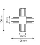 Accessories for 1 phase busbars - Brosline 1F 230V surface-mounted busbar cross-connector - White 6336 - product 2