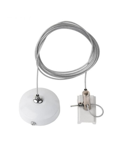 Brosline Zawiesie 2m do szynoprzewodu natynkowego 1F 230V - Białe 6338