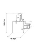 Accessories for 1 phase busbars - Brosline 1F 230V flush-mounted busbar L switch - Black 6345 - product 2