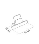 Accessories for 1 phase busbars - Brosline Flush-mounted rail termination 1F 230V - Black 6349 - product 2