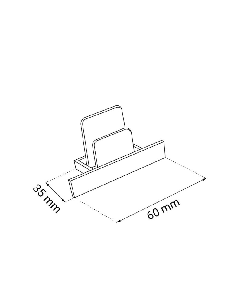 Accessories for 1 phase busbars - Brosline Flush mounted rail termination 1F 230V - White 6350 - product kolory-swiatla.pl 2