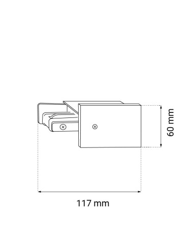 Brosline Zasilanie szynoprzewodu podtynkowego 1F 230V - Białe 6352 - produkt 2