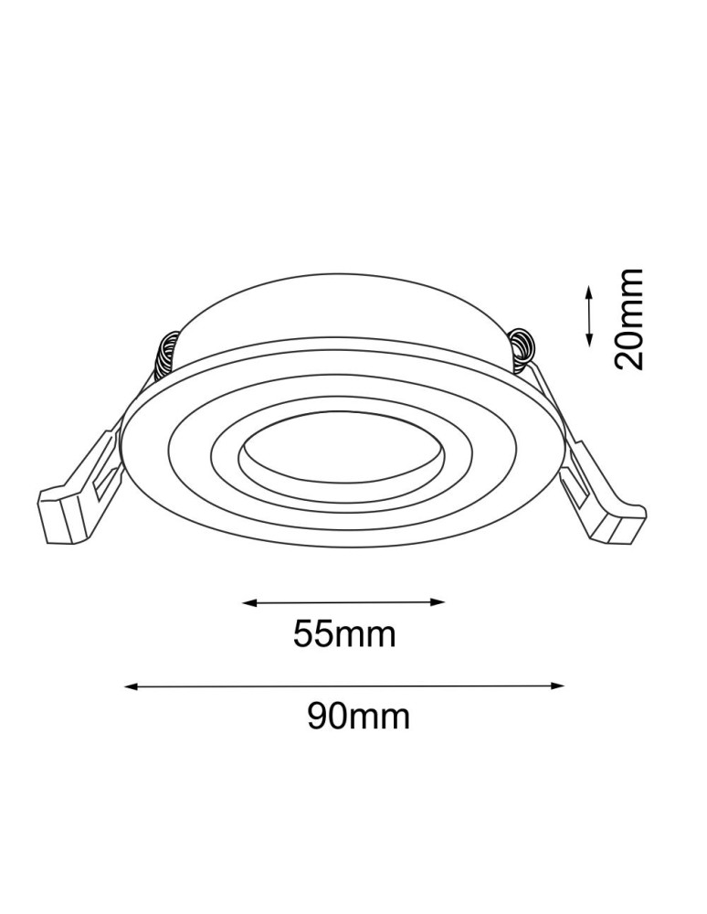 Round flush-mounted lamps - Brosline Recessed Lamp Tochi in - Black 3024 - product kolory-swiatla.pl 2
