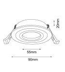 Round flush-mounted lamps - Brosline Recessed Lamp Tochi in - White 3025 - product 2