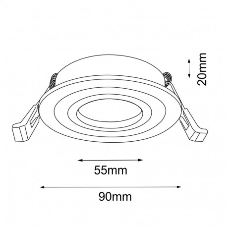 Brosline Lampa wpuszczana Tochi in - Biała 3025