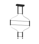 Designer pendant lamps - Dohar pendant lamp alha S 2 - Black (570 mm) 3000K 9052 - product 1