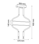 Designer pendant lamps - Dohar pendant lamp alha S 2 - Black (570 mm) 3000K 9052 - product 2