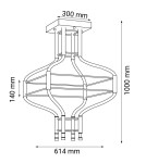 Designer pendant lamps - Dohar pendant lamp alha S 4 - Black (614 mm) 4000K 9056 - product 2