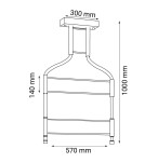 Designer pendant lamps - Dohar pendant lamp alha S 2 - Black (570 mm) 3000K 9057 - product 2