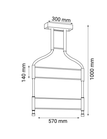 Dohar Lampa wisząca alha S 2 - Czarna (570 mm) 3000K 9057 - produkt 2