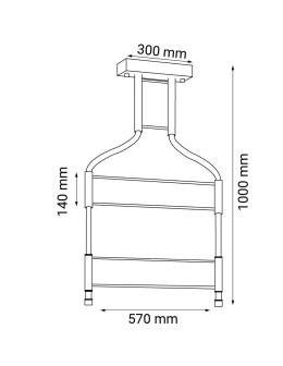Dohar Lampa wisząca alha S 2 - Czarna (570 mm) 3000K 9057 - produkt 2