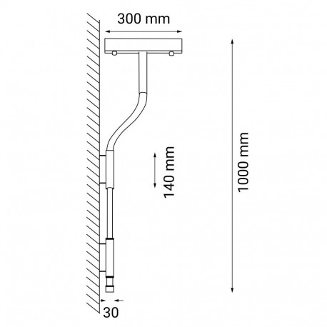 Dohar Kinkiet alha S - Czarny (1000 mm) 3000K 9059