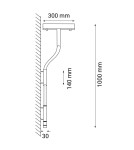 Designer wall lamps - Dohar Wall lamp alha S - Black (1000 mm) 4000K 9068 - product 2