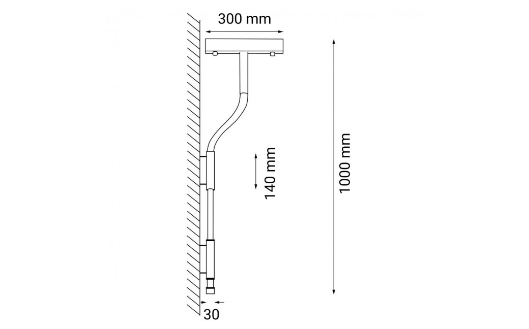 Dohar Kinkiet alha S - Czarny (1000 mm) 4000K 9068