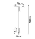 Designer pendant lamps - Dohar pendant lamp alha S 1 - Black 4000K 9070 - product 2