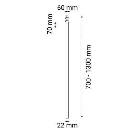 Dohar Lampa wpuszczana alha T - Biała (800 mm) 9074