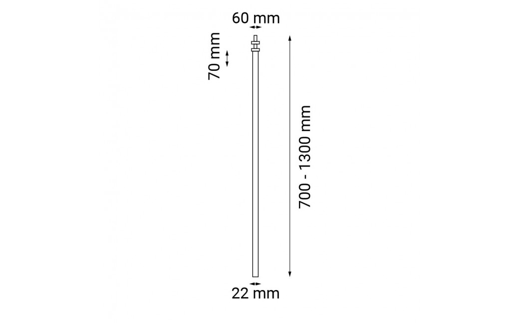 Dohar Lampa wpuszczana alha T - Biała (800 mm) 9074
