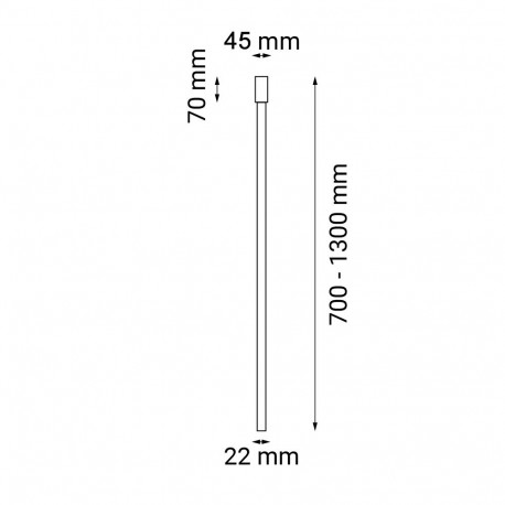 Dohar Plafon alha Y - Miedź lakierowana mat (900 mm) 9685