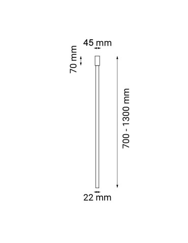 Dohar Plafon alha Y - Chocolate matte (1100 mm) 9690 - product 2