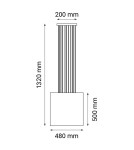 Designer pendant lamps - Dohar IHI pendant lamp - Black-black (480 mm) 9042 - product 2