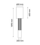 Loft floor lamps - industrial - Dohar IHI floor lamp - Black-brass (1890 mm) 9474 - product 2