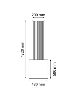 Dohar Lampa wisząca IHI - Czarna-mosiężny (480 mm) 9492 - produkt 2