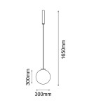 Pendant lamps spheres - Dohar Pendant lamp iO 1 - Black (300 mm) 9145 - product 2