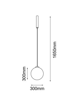 Dohar Lampa wisząca iO 1 - Czarna (300 mm) 9145 - produkt 2