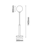 Loft floor lamps - industrial - Dohar Floor lamp iO - Black (1400 mm) 9416 - product 2