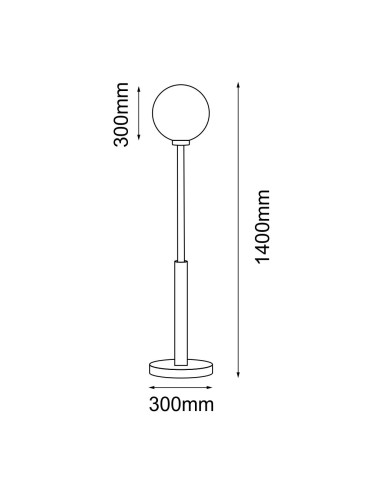 Dohar Lampa podłogowa iO - Czarna (1400 mm) 9416 - produkt 2
