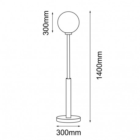 Dohar Lampa podłogowa iO - Czarna (1400 mm) 9416