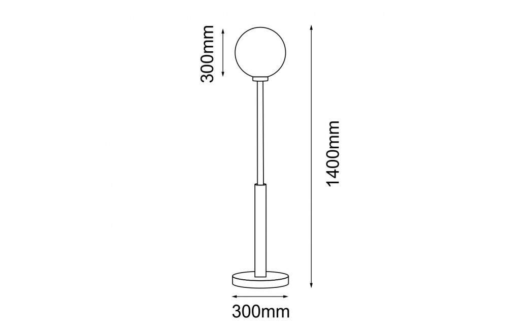 Dohar Lampa podłogowa iO - Czarna (1400 mm) 9416