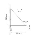 Cantilever wall lamps - Dohar Kabe wall lamp - Black (720 mm) 9016 - product 2