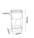 Loft floor lamps - industrial - Dohar Floor lamp PAA - Black-copper (1500 mm) 9525 - product 2