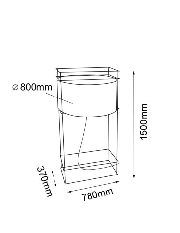 Dohar Floor lamp PAA - Black-copper (1500 mm) 9525 - product 2