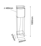 Loft floor lamps - industrial - Dohar Floor lamp PAA - Black-brass (1900 mm) 9533 - product 2