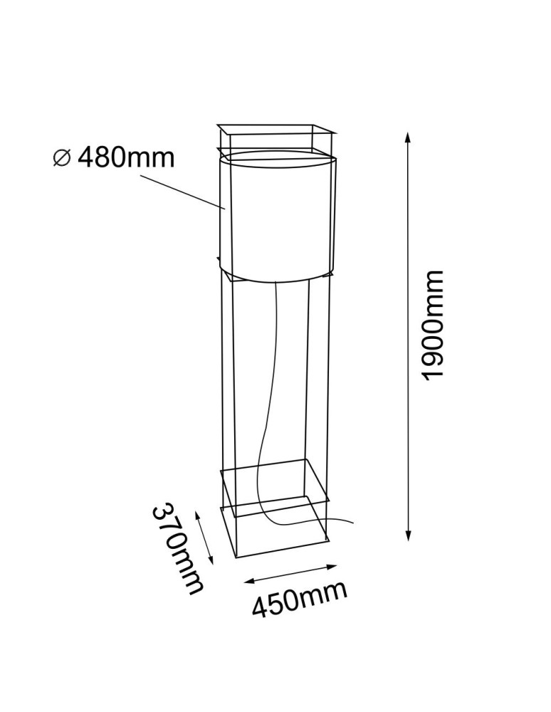 Loft floor lamps - industrial - Dohar Floor lamp PAA - Black-brass (1900 mm) 9533 - product kolory-swiatla.pl 2