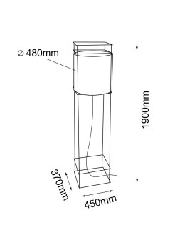 Dohar Lampa podłogowa PAA - Czarna-mosiężny (1900 mm) 9533 - produkt 2