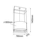 Designer pendant lamps - Dohar Pendant lamp PAA - Black-copper (800 mm) 9543 - product 2