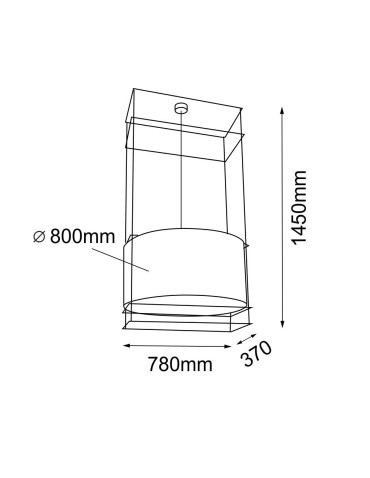 Dohar Pendant lamp PAA - Black-copper (800 mm) 9543 - product 2