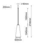 Pendant lamps - Dohar Pendant lamp Ponte 42 - Black (420 mm) 3000K 5051 - product 2