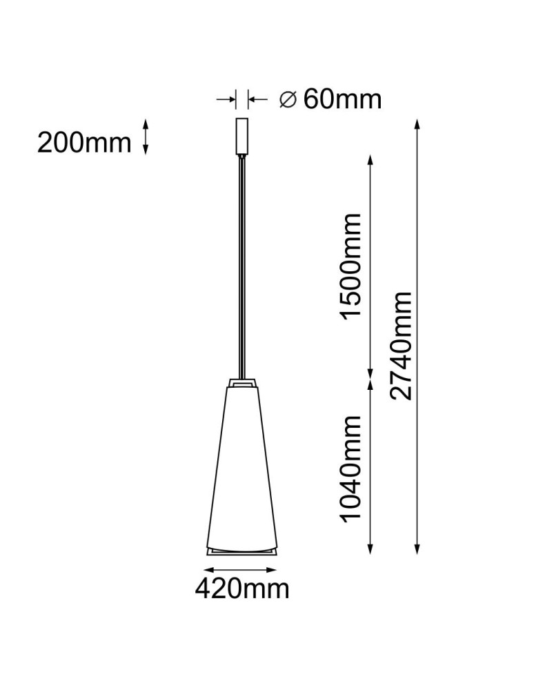 Pendant lamps - Dohar Pendant lamp Ponte 42 - Black (420 mm) 3000K 5051 - product kolory-swiatla.pl 2