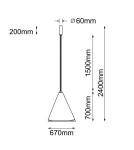 Pendant lamps - Dohar Pendant lamp Ponte 67 - Black (670 mm) 3000K 5047 - product 2