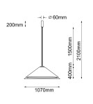 Pendant lamps - Dohar Pendant lamp Ponte 107 - White (1070 mm) 3000K 5050 - product 2