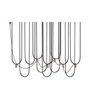 Designer pendant lamps - Dohar Udin 6 pendant lamp - Matte black-platinum 9783 - product 1